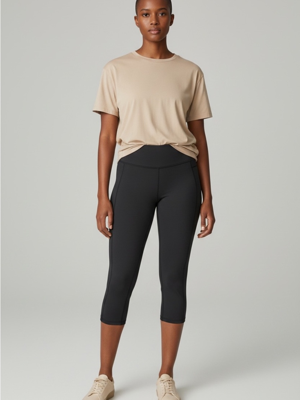 Black Cropped Active Copperslim Capris Neoprene slim flit